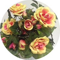Букет роз; h=30 см; 9веток; цвет - желтый Цена 735.00 руб