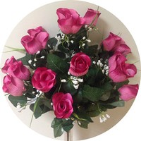 Букет роз с гипсофилой арт.2994; h=48 см; 16 голов; цвет розовый Цена 490.00 руб