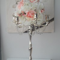 Наш свадебный декор подсвечников для свадьбы в персиковом цвете
