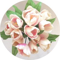 Букет тюльпанов арт. 6588; h=45 см; 14 веток; цвет: белый Цена 420.00 руб