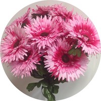 Букет гербер арт. 4177; h=53 см; 14 веток; d цветка = 15 см; цвет розовый Цена 600.00 руб