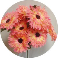 Букет гербер арт. 4177; h=53 см; 14 веток; d цветка = 15 см; цвет персиковый Цена 600.00 руб