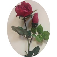 Роза двойная арт. 2603; h=63 см; 2 бутона; цвет красный Цена 160.00 руб