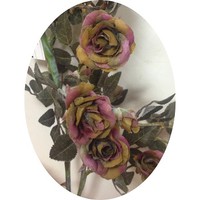 Ветка розы арт.8527; h=90 см; цвет коричнево-бордовый Цена 295.00