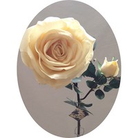 Роза двойная арт.ТС-72592; h=84 см; цвет - молочный Цена 250.00 руб